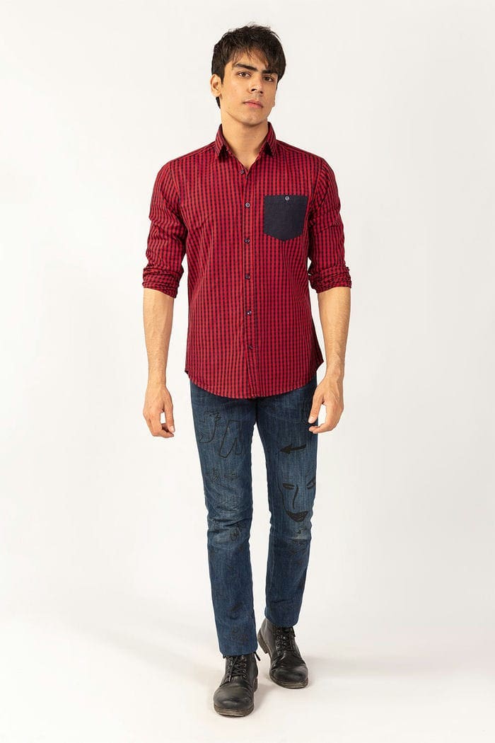 Red Casual Shirt CM-YD-2854 CS
