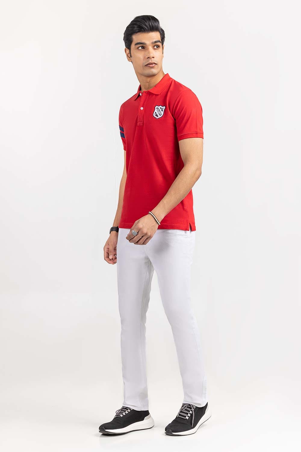 Red Fashion Polo PS-FPK22-029