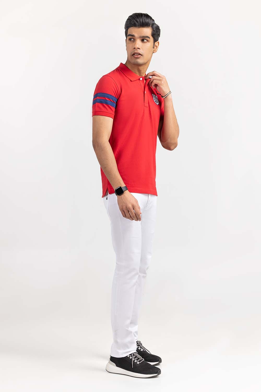 Red Fashion Polo PS-FPK22-029