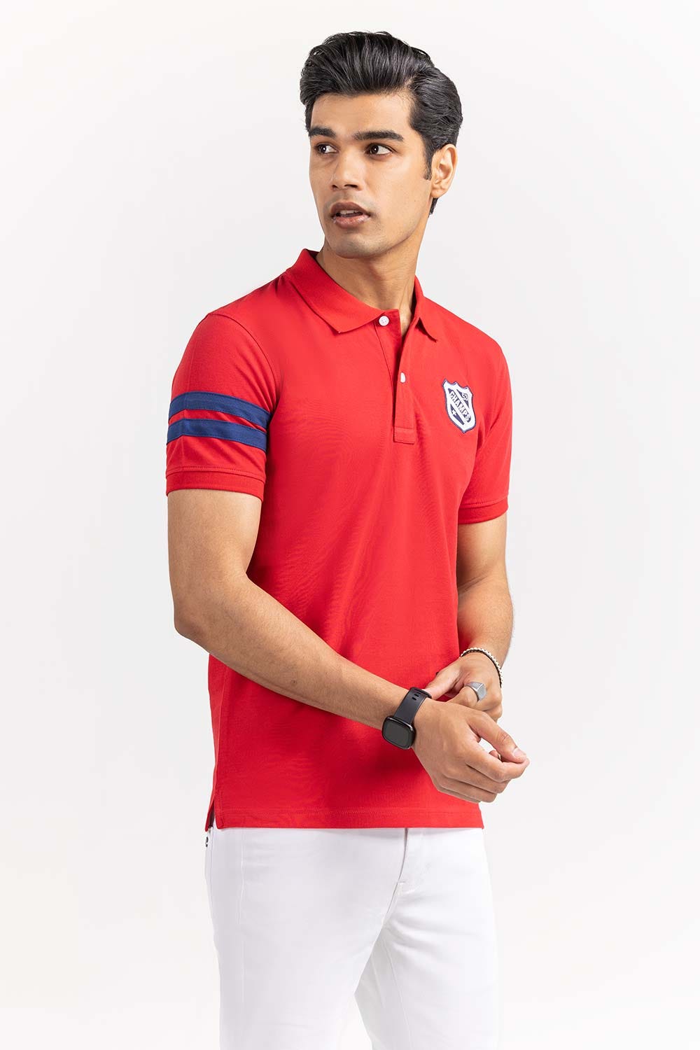 Red Fashion Polo PS-FPK22-029