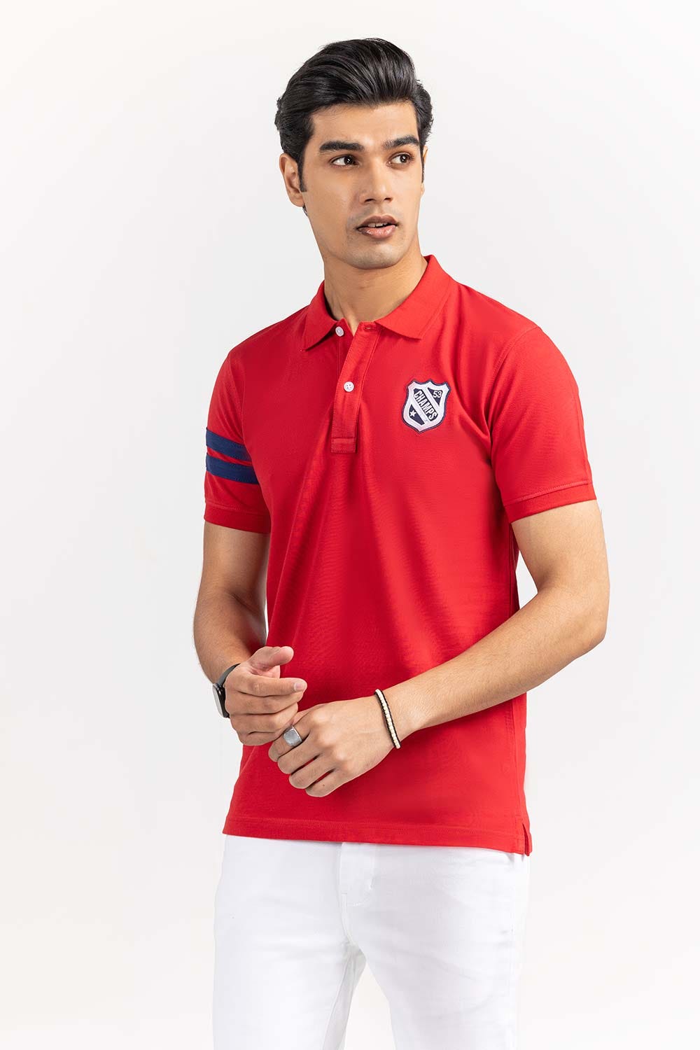 Red Fashion Polo PS-FPK22-029