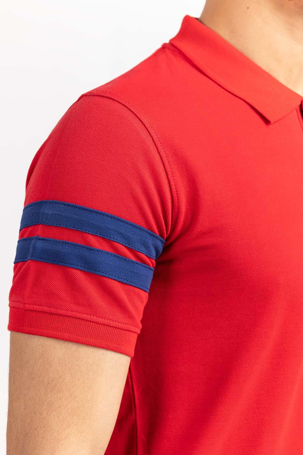 Red Fashion Polo PS-FPK22-029