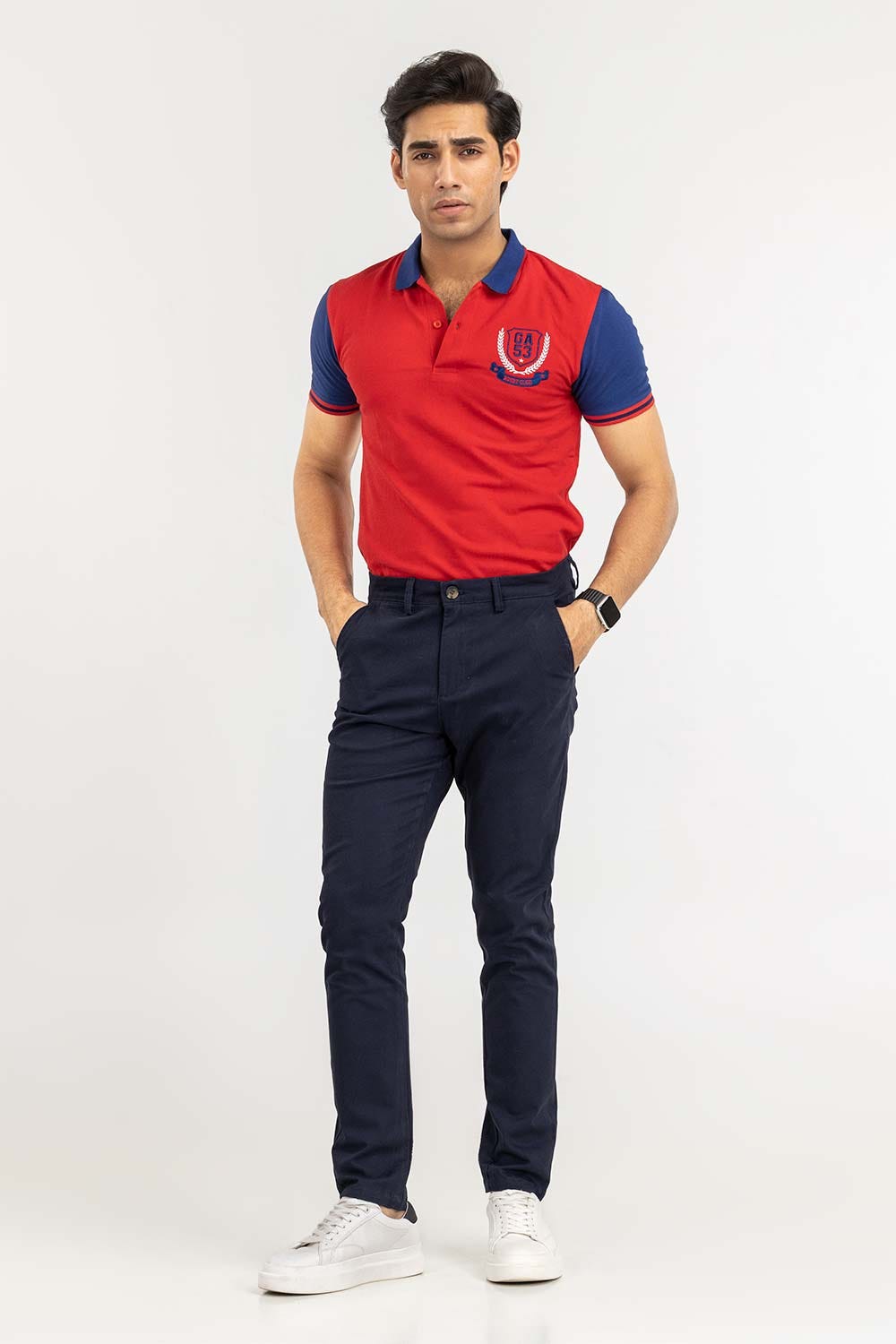 Red Fashion Polo PS-FPK22-047