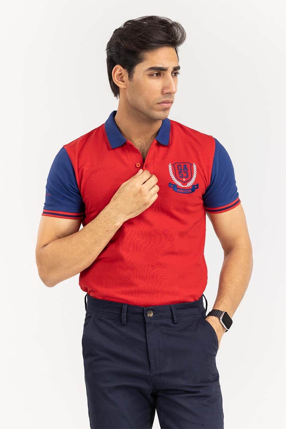 Red Fashion Polo PS-FPK22-047