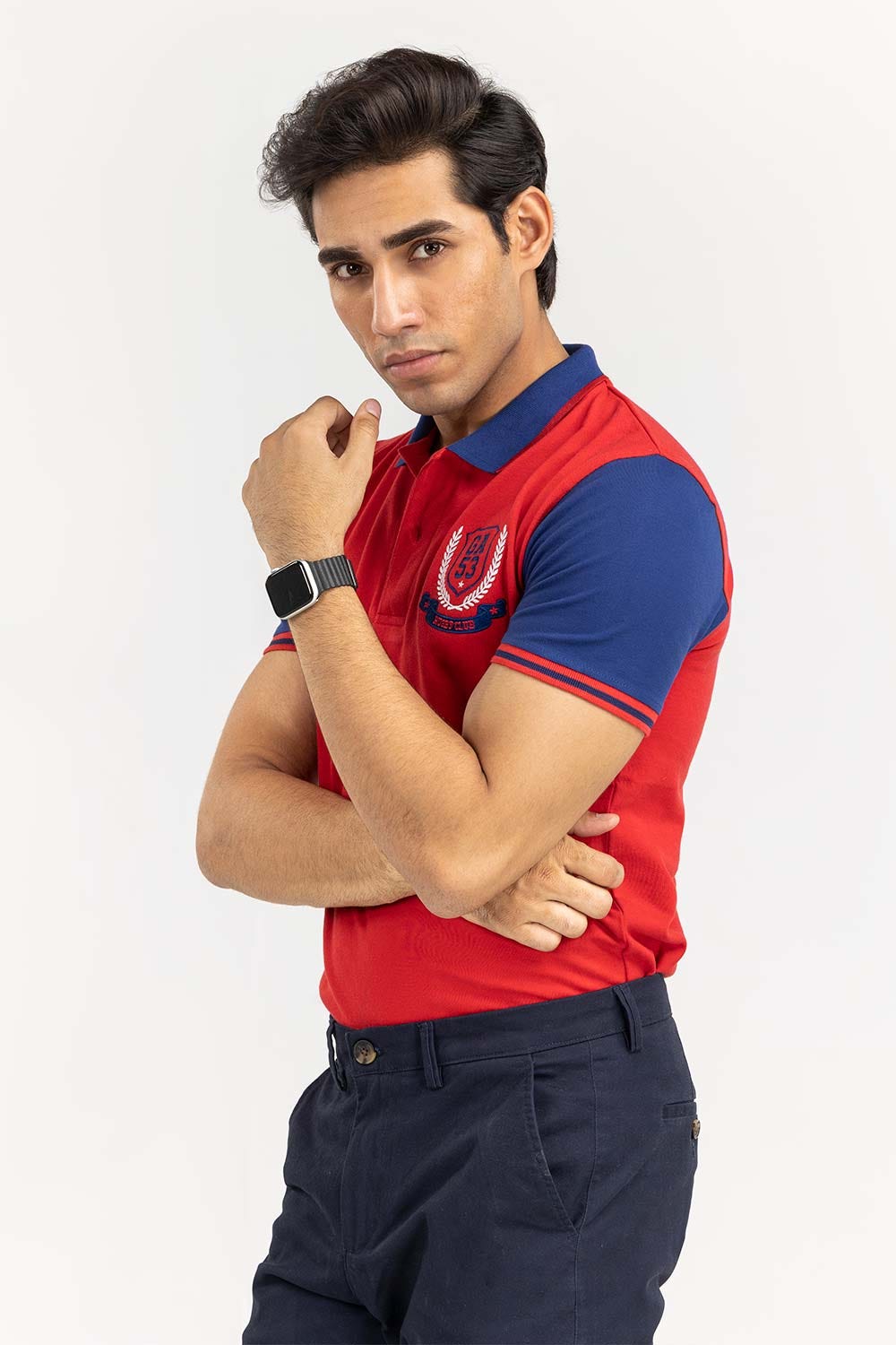 Red Fashion Polo PS-FPK22-047