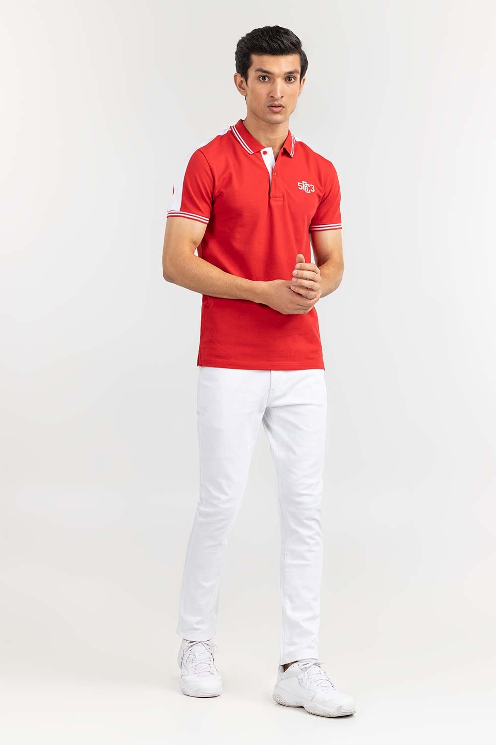 Red Fashion Polo PS-FPK22-048