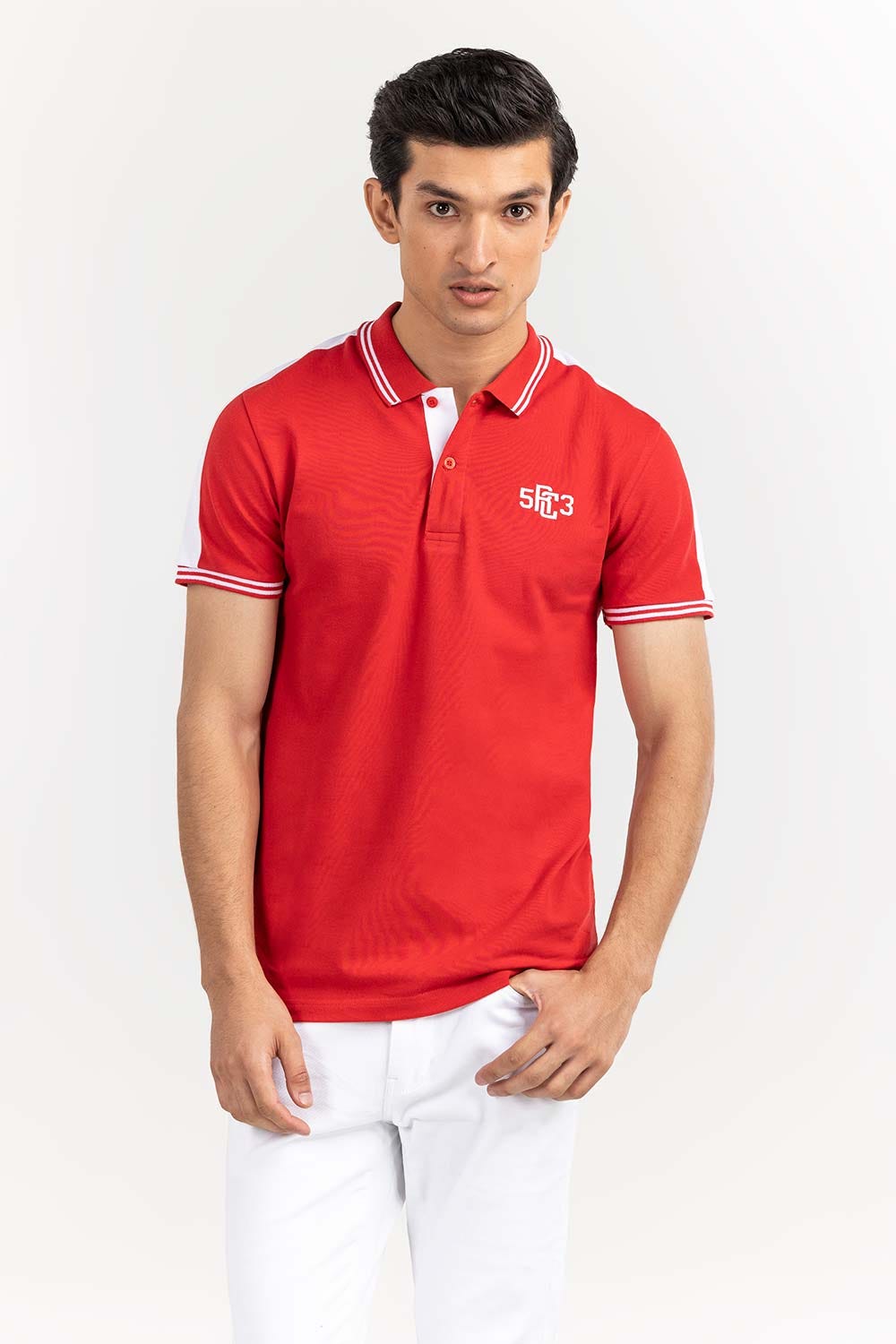 Red Fashion Polo PS-FPK22-048