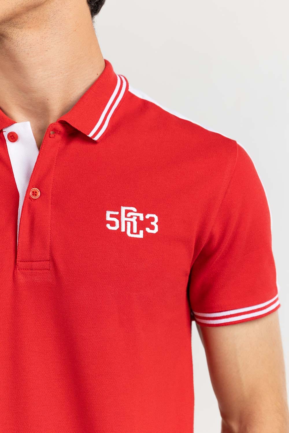 Red Fashion Polo PS-FPK22-048