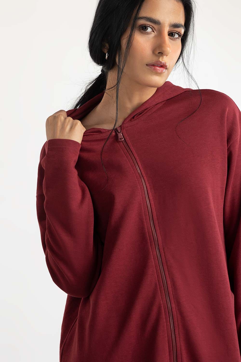 Red Long Hoodie 224-212-070
