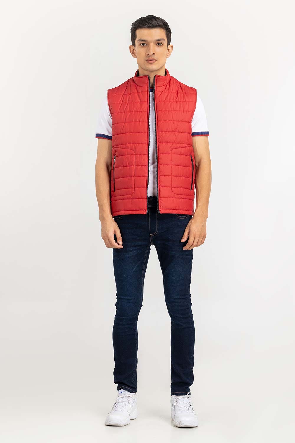 Red Quilted Gilet JKT-WVST22-022