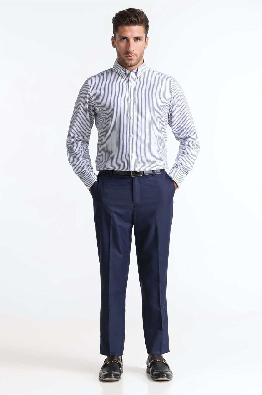 Regular Fit Blended Dress Pant MN-TR-FM23-054