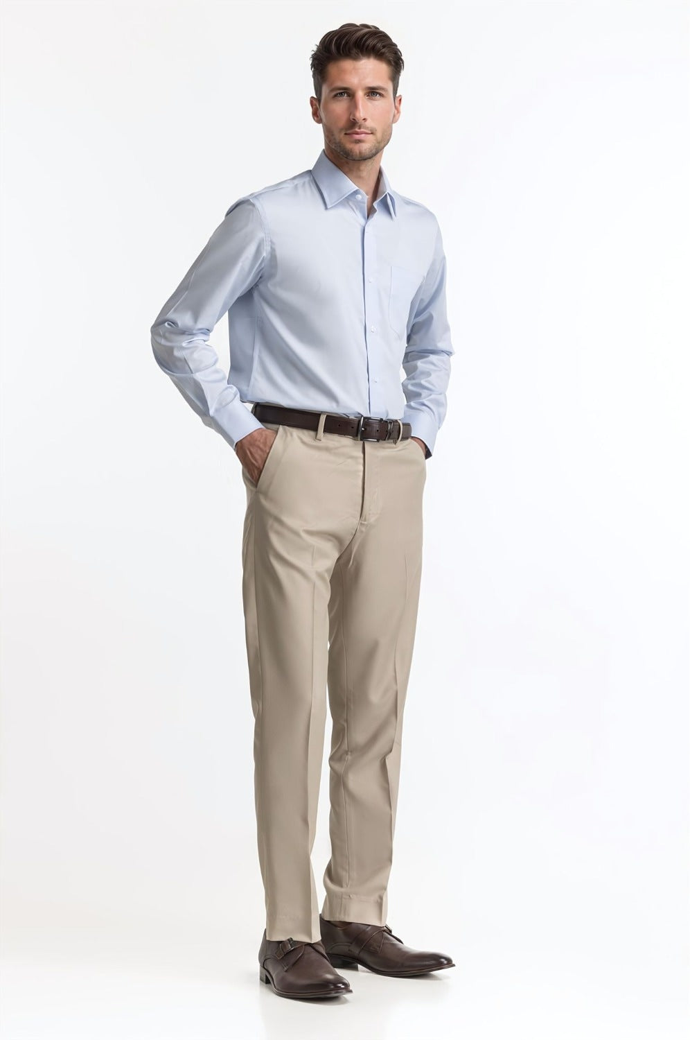 Regular Fit Blended Dress Pant MN-TR-FM23-055
