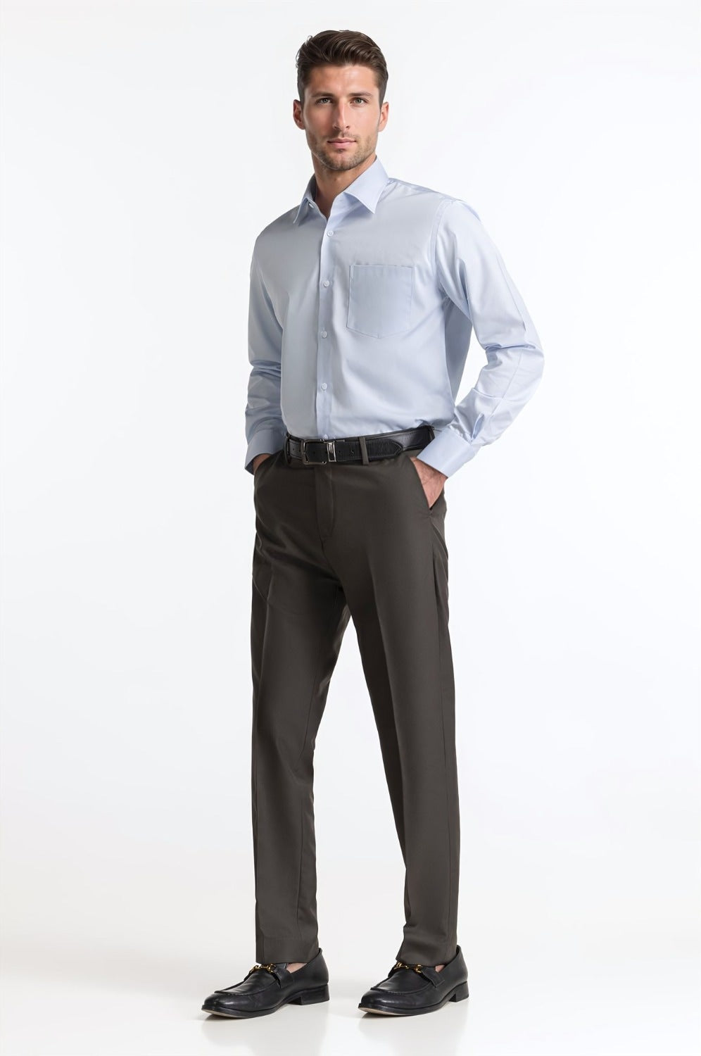 Regular Fit Blended Dress Pant MN-TR-FM23-056