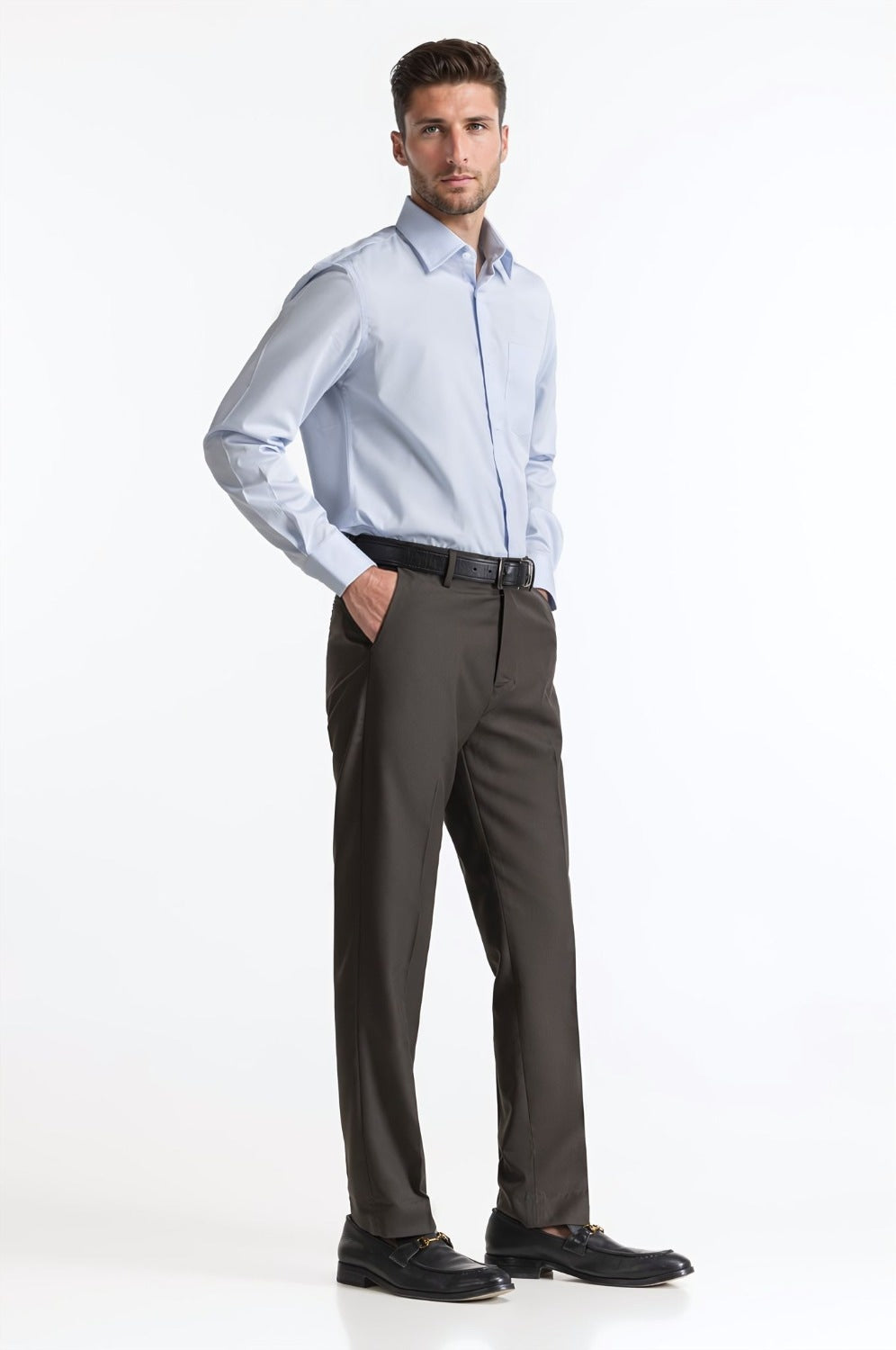 Regular Fit Blended Dress Pant MN-TR-FM23-056