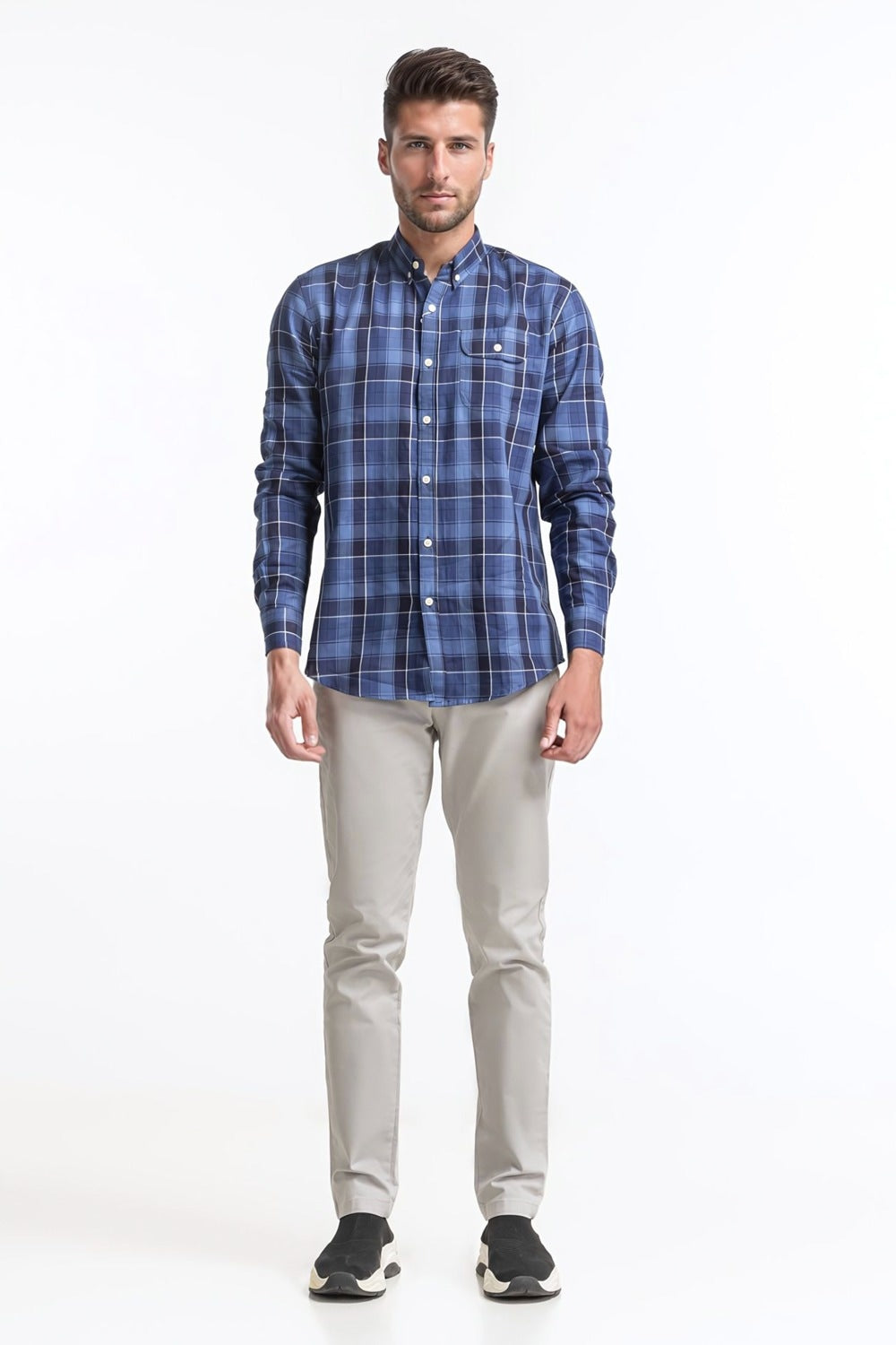 Regular Fit Check Shirt MN-CS-SS24-037