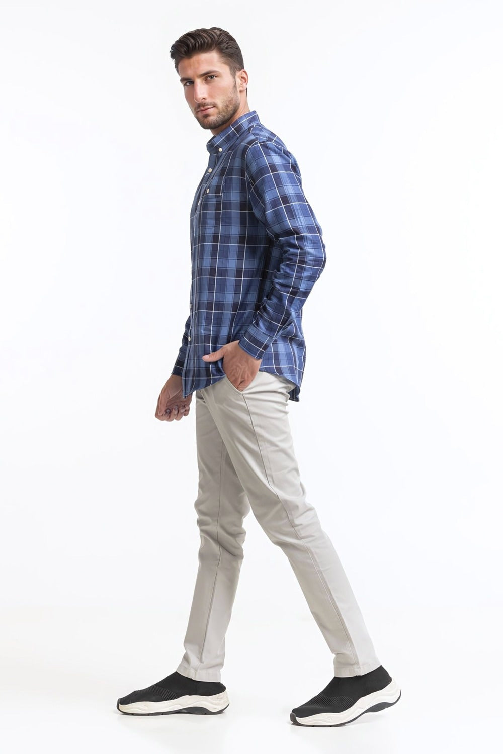 Regular Fit Check Shirt MN-CS-SS24-037