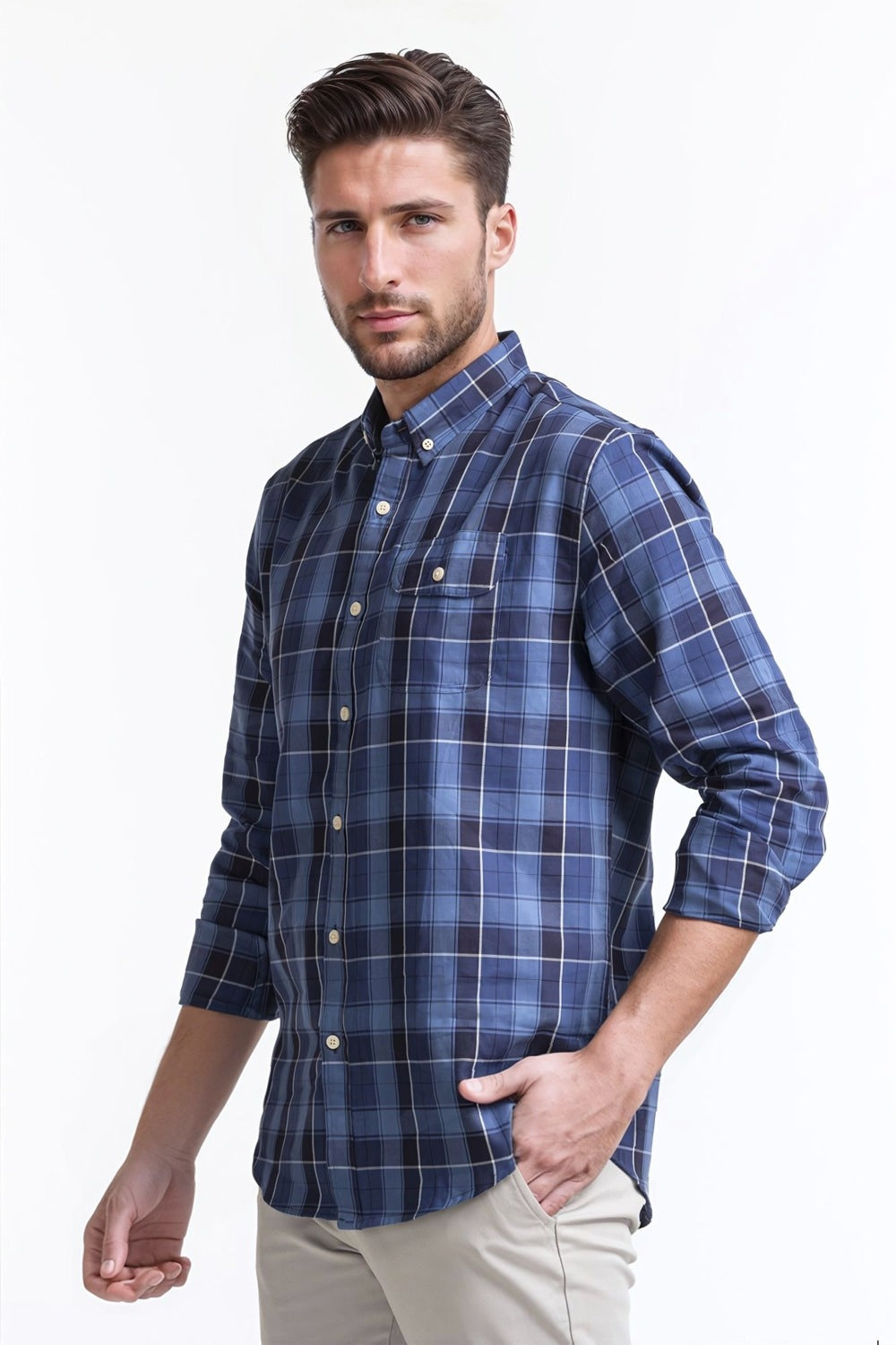 Regular Fit Check Shirt MN-CS-SS24-037