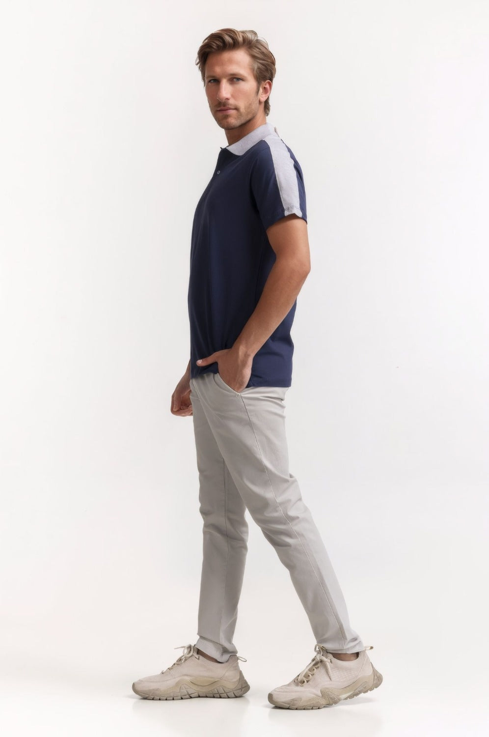 Regular Fit Contrast Panel Polo PS-FSHN24-154