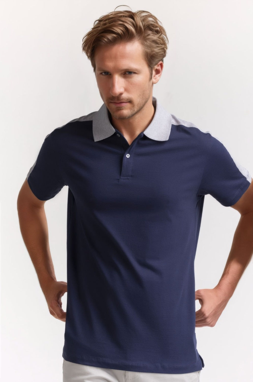 Regular Fit Contrast Panel Polo PS-FSHN24-154