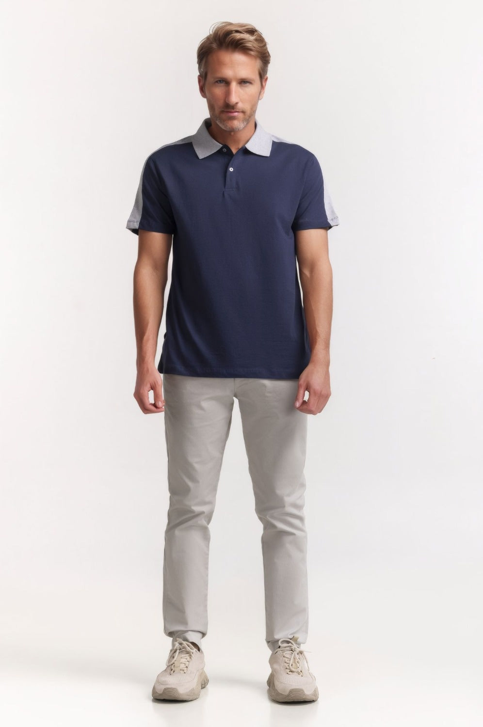 Regular Fit Contrast Panel Polo PS-FSHN24-154