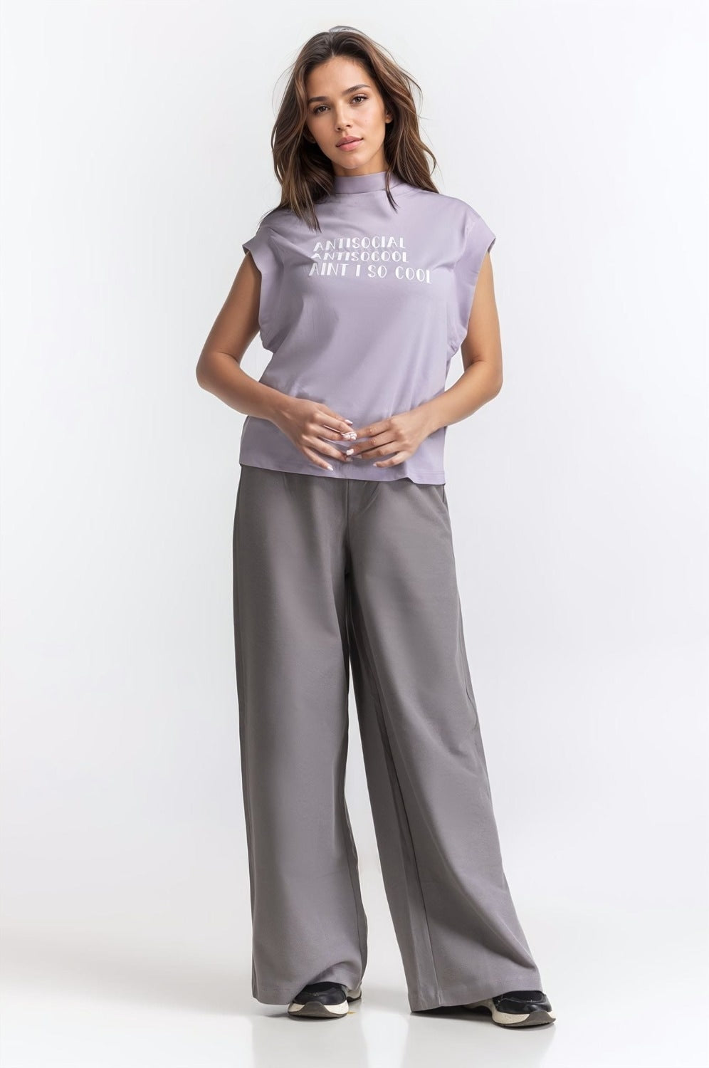 Regular Fit Tee With Aint I So Cool Artwork WM-KTP-SS24-039