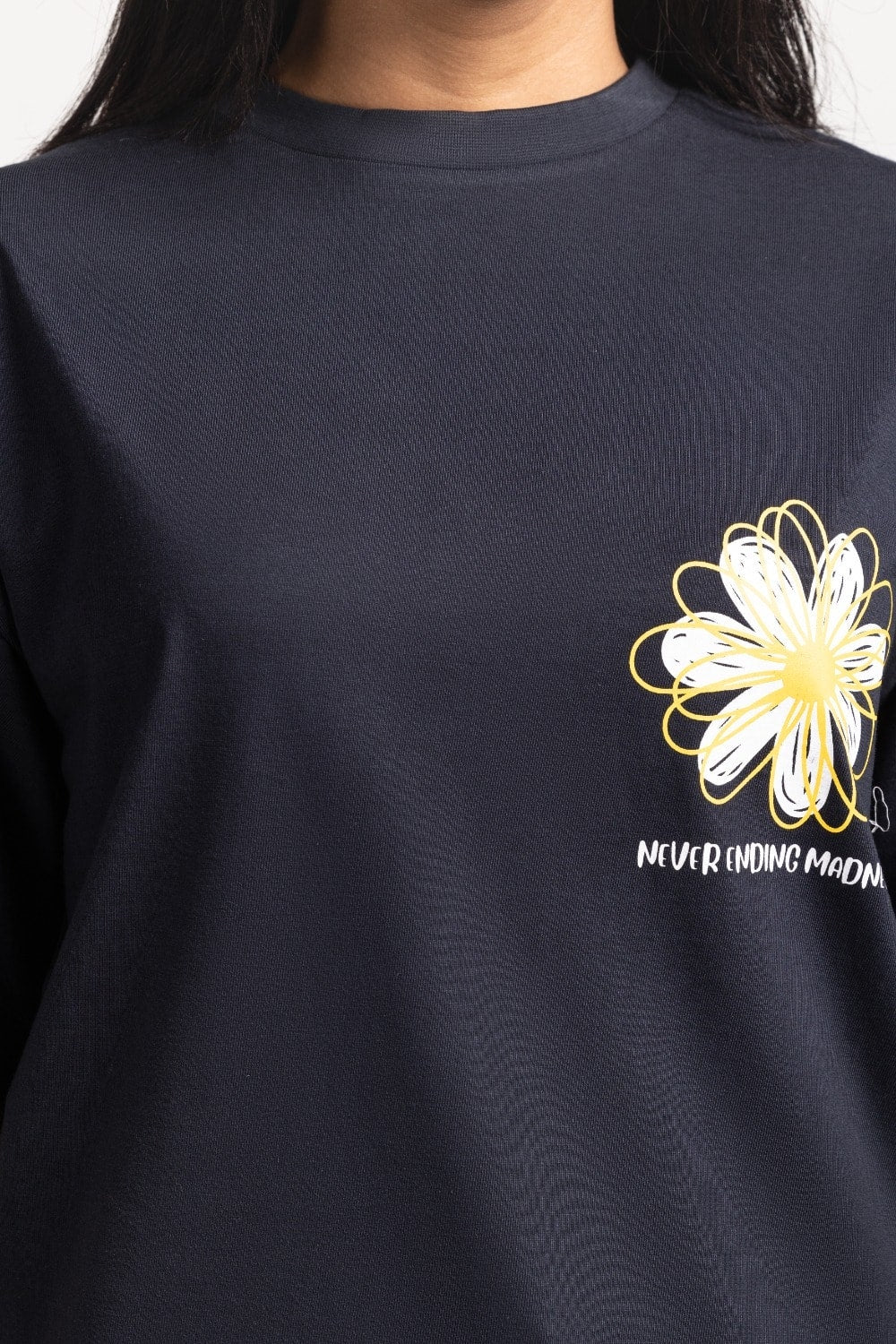 Relax Fit Black Tee With Artwork WM-KTP-SS24-032