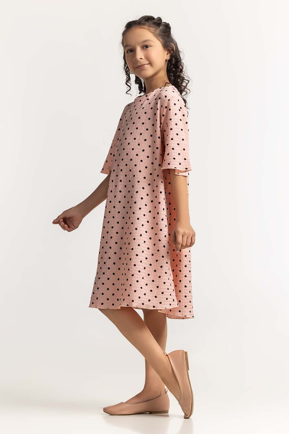 Round Neck Loose Fit Dress JG-DRS-SS24-405