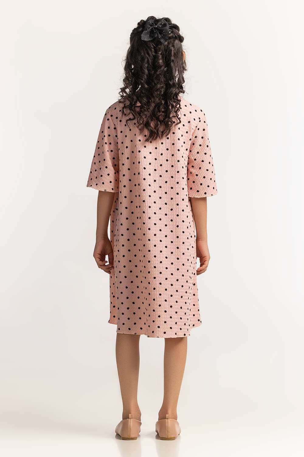 Round Neck Loose Fit Dress JG-DRS-SS24-405