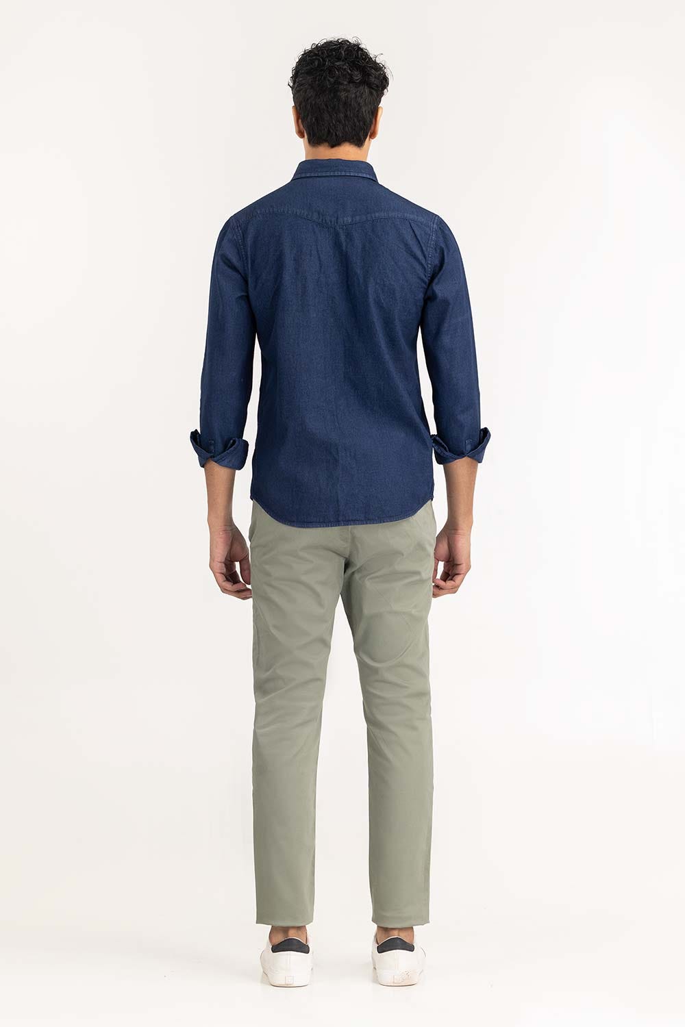 Royal Blue Yarn Dyed Casual Shirt M-DNM-S-018 CS