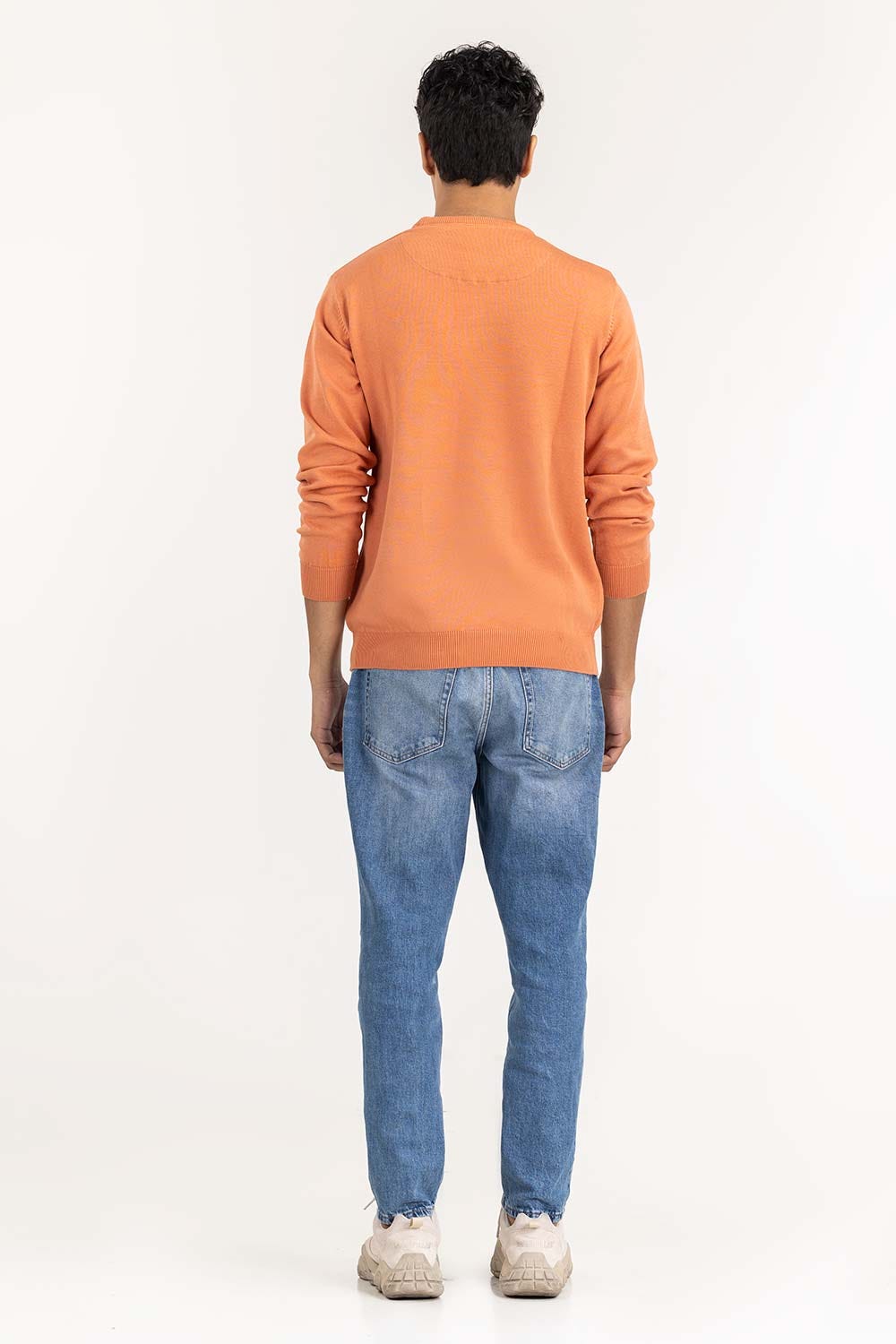 Rust Basic Crew Neck Sweater SWT-BFSCN-22-010