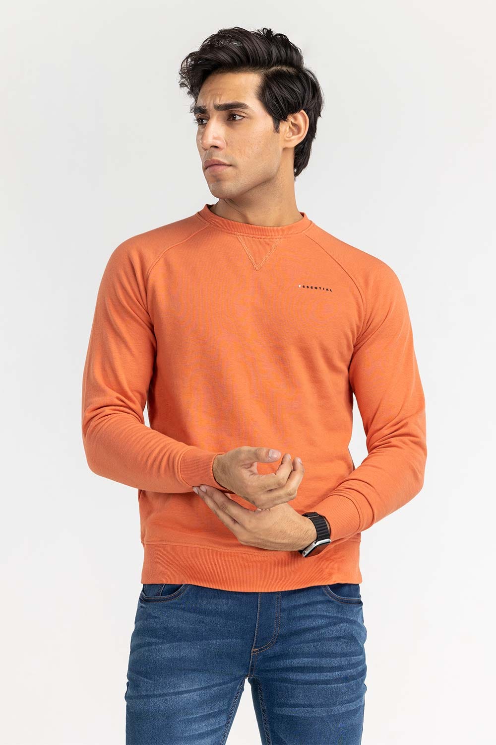 Rust Basic Raglan Sweat Shirt SWS-B22-003