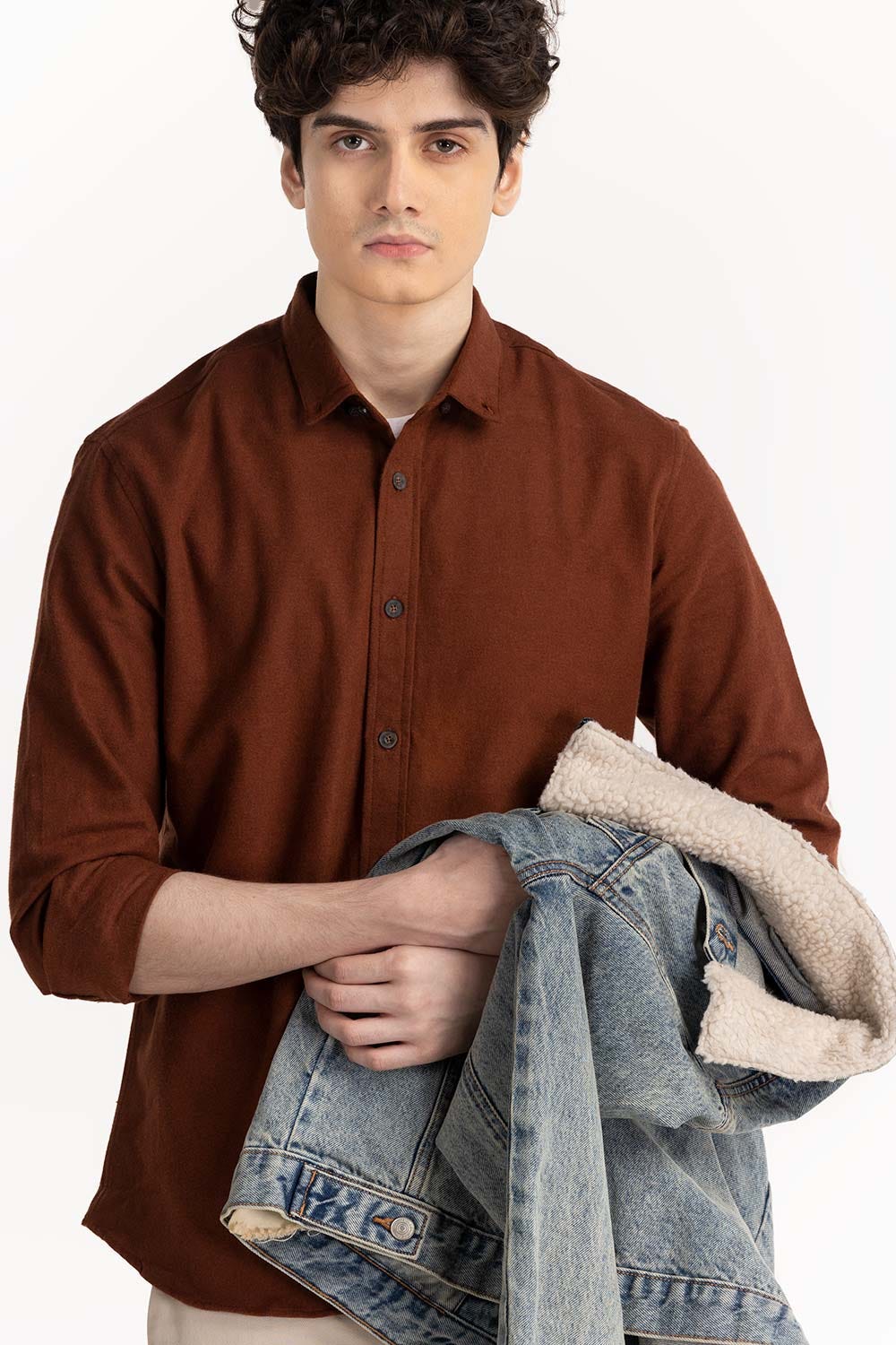 Rust Button-Down Shirt 224-117-046