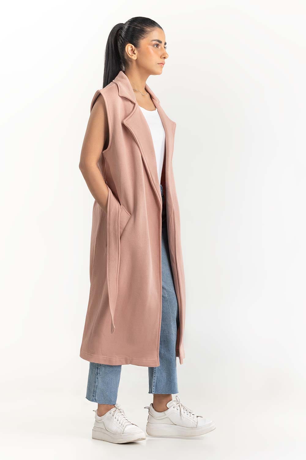 Salmon Sweatshirt Coat 224-212-027