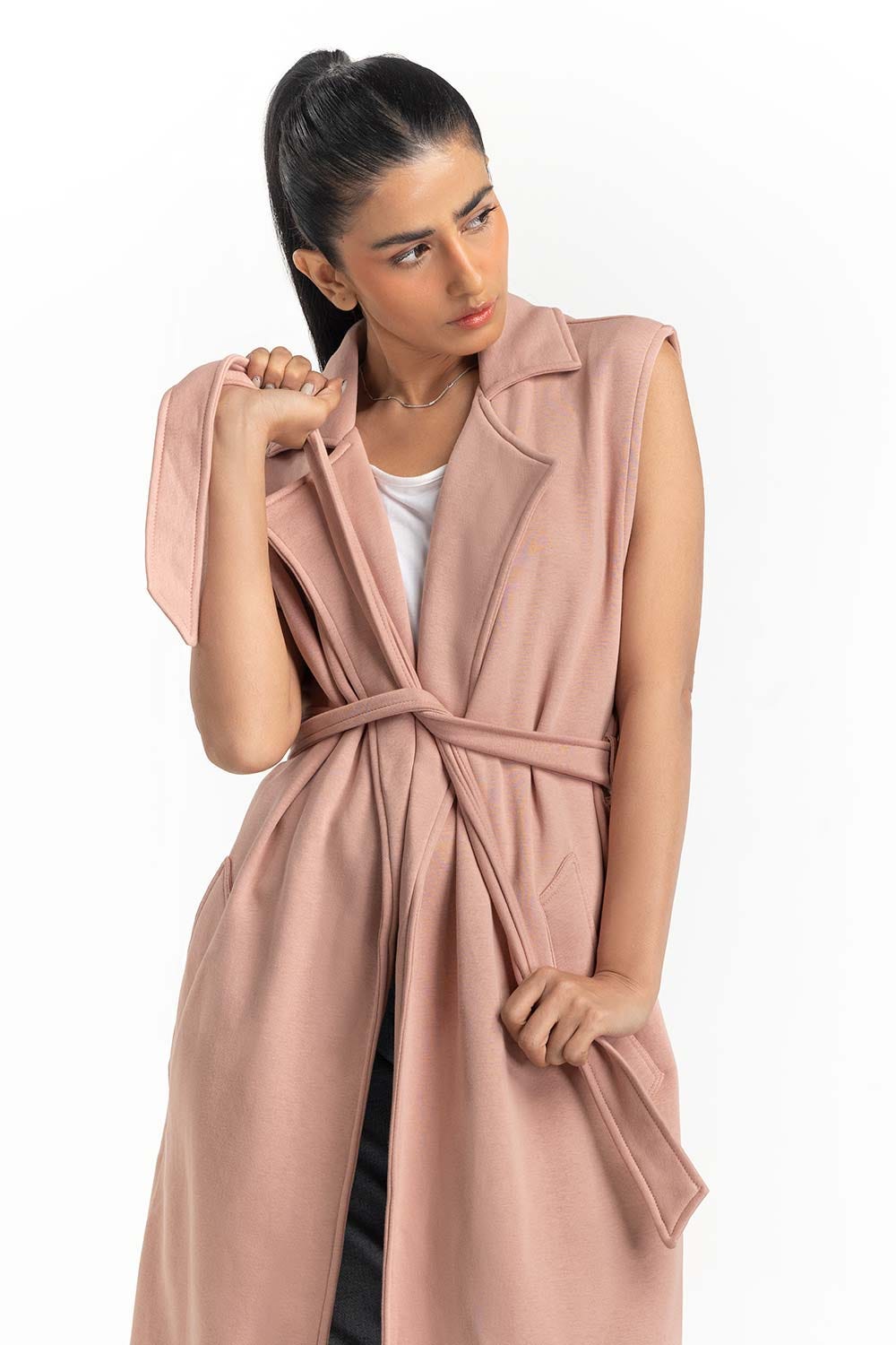 Salmon Sweatshirt Coat 224-212-027