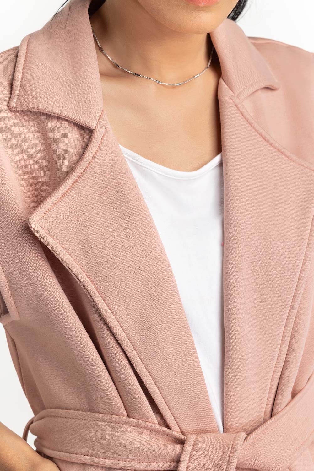 Salmon Sweatshirt Coat 224-212-027