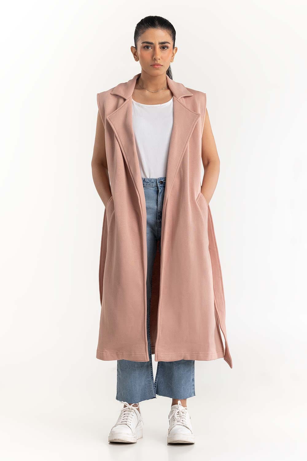 Salmon Sweatshirt Coat 224-212-027