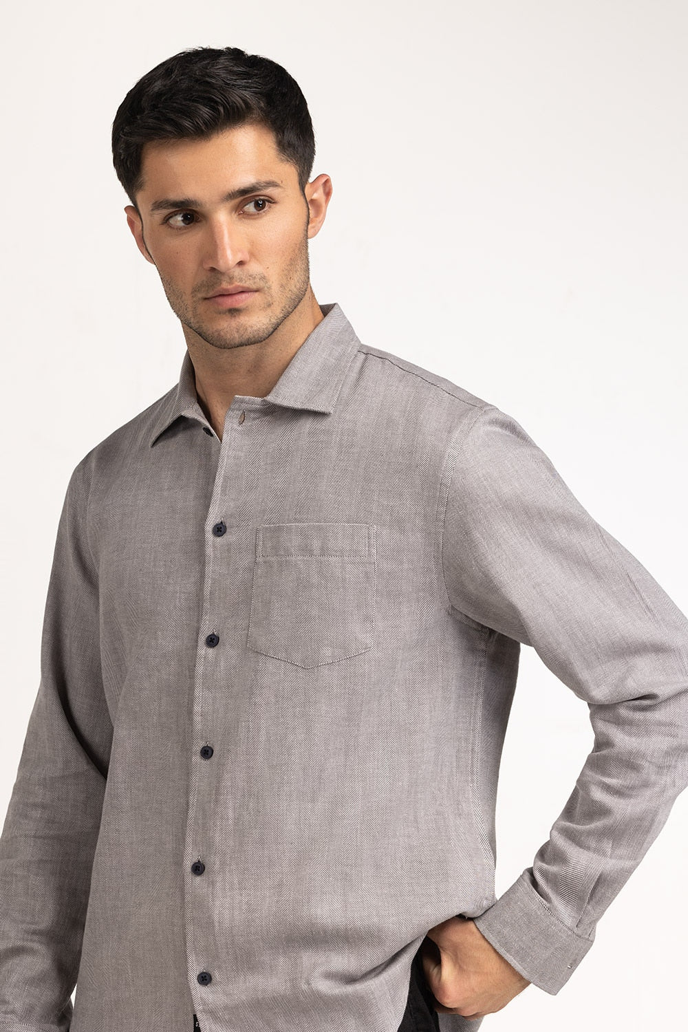 Self Textured Casual Shirts MN-CS-WS24-008