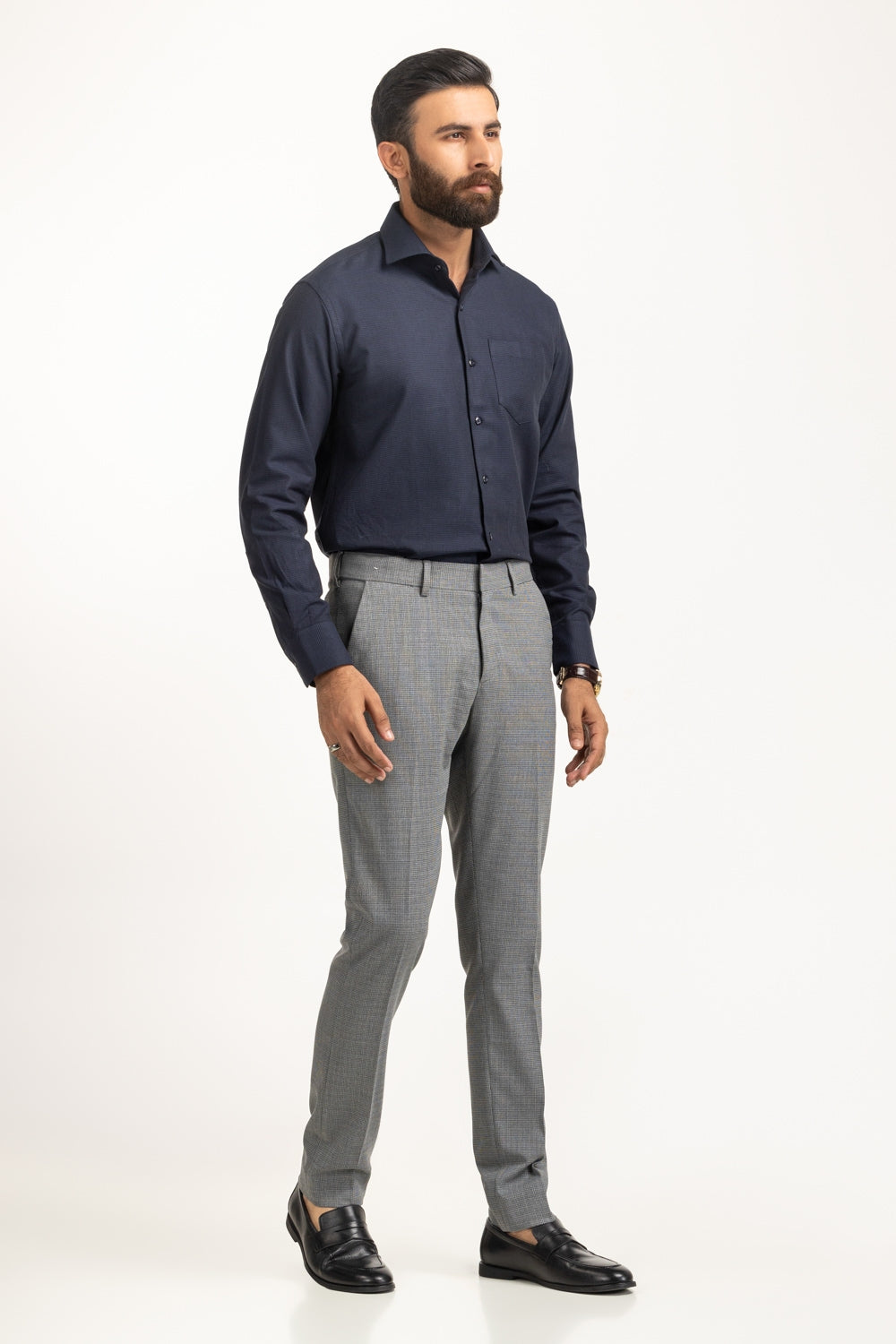 Dress Shirts Self Textured MN-FS-DP25-037