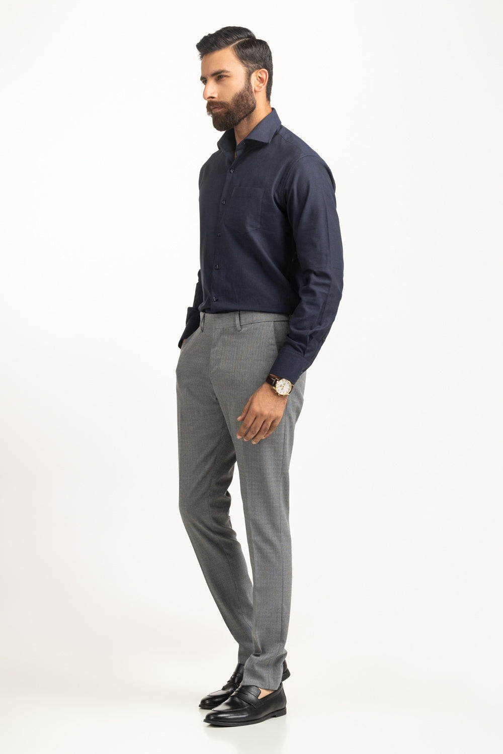 Dress Shirts Self Textured MN-FS-DP25-037