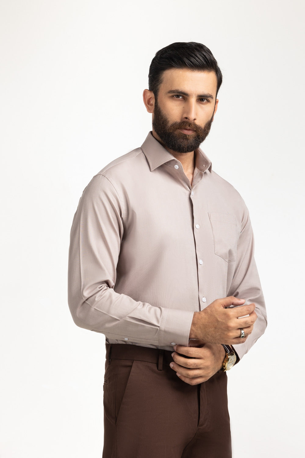 Dress Shirts Self Textured MN-FS-DP25-031