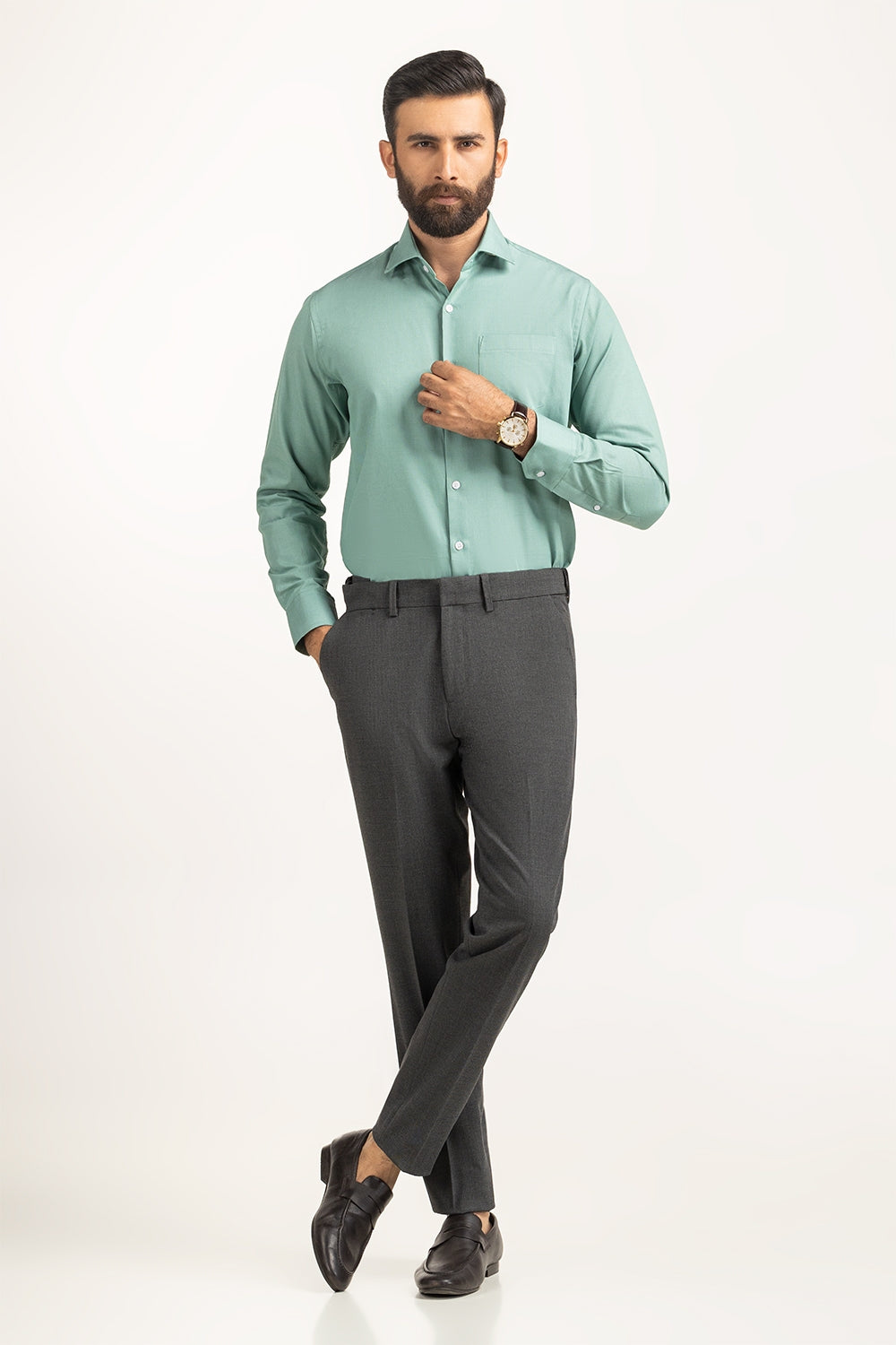 Dress Shirts Self Textured MN-FS-DP25-028