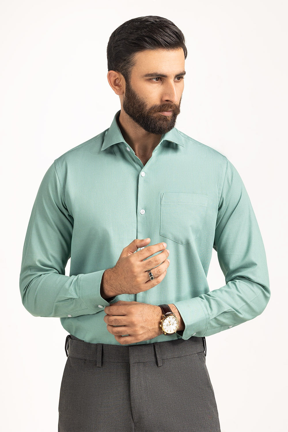 Dress Shirts Self Textured MN-FS-DP25-028