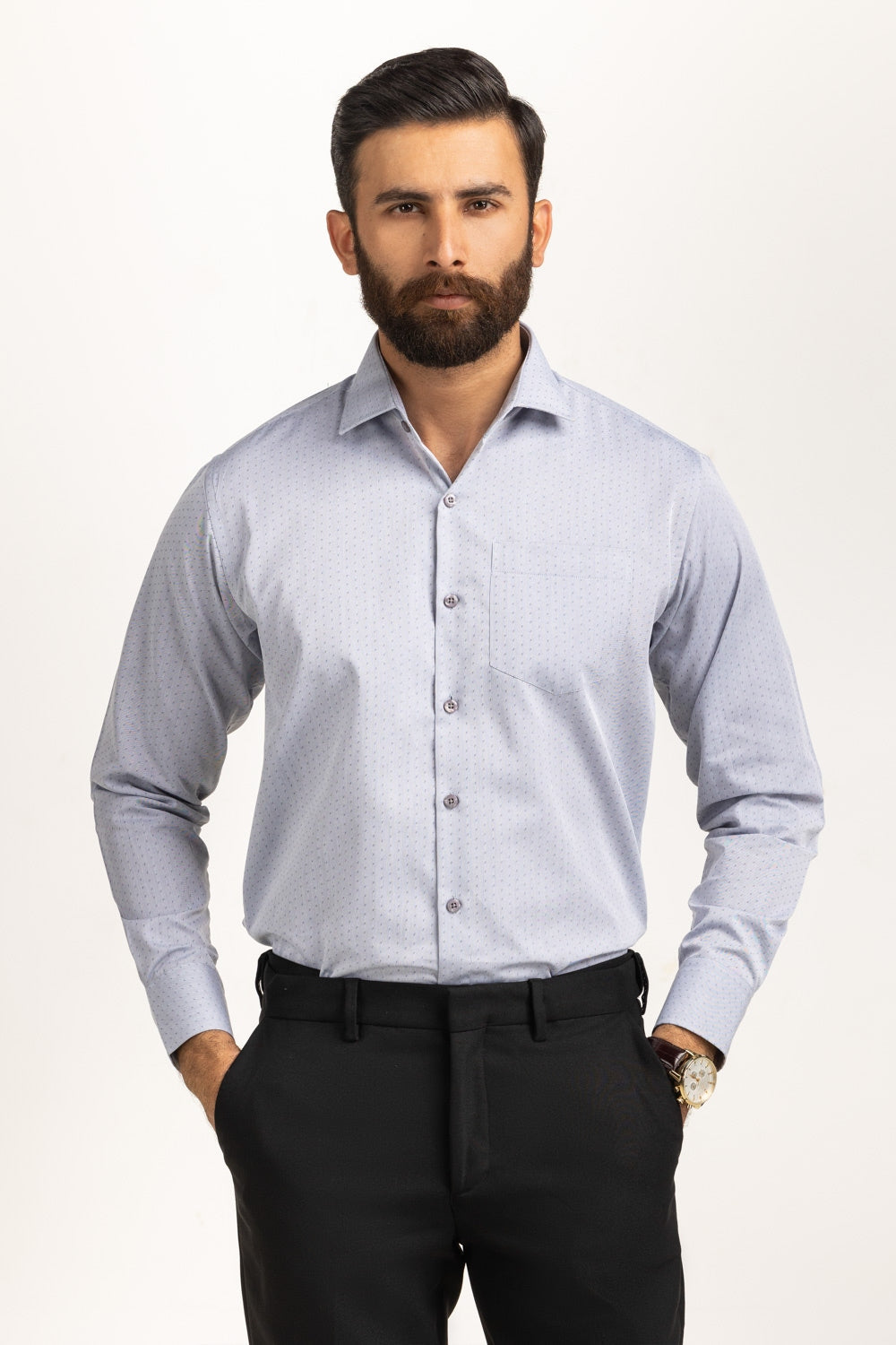Dress Shirts Self Textured MN-FS-DP25-032
