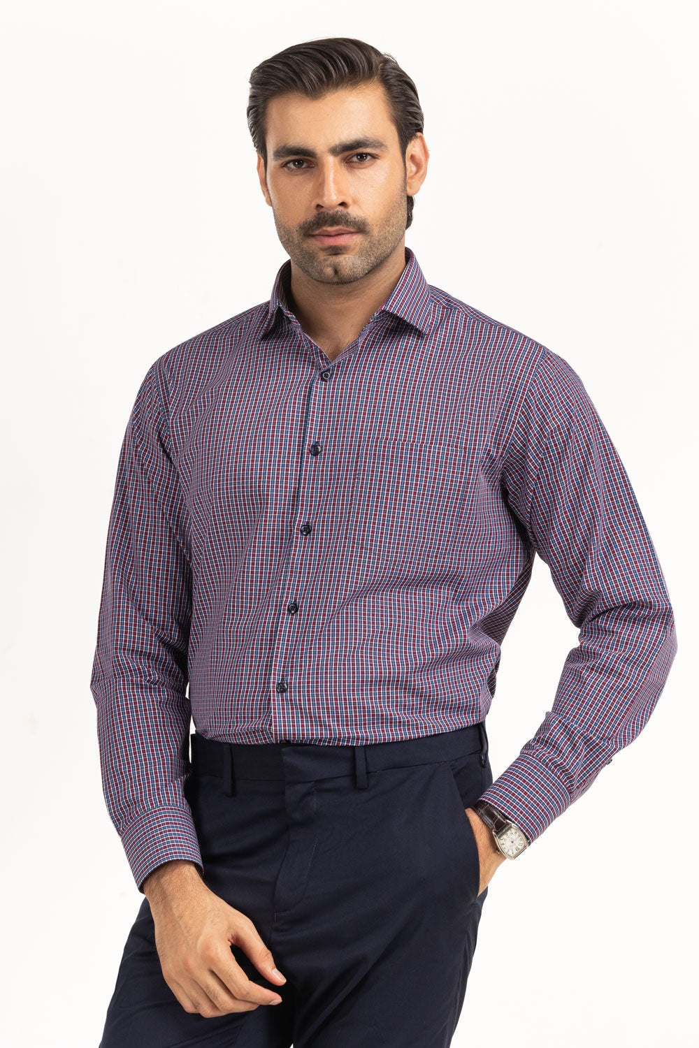 Modern Fit Dress Shirts MN-FS-CHK25-042