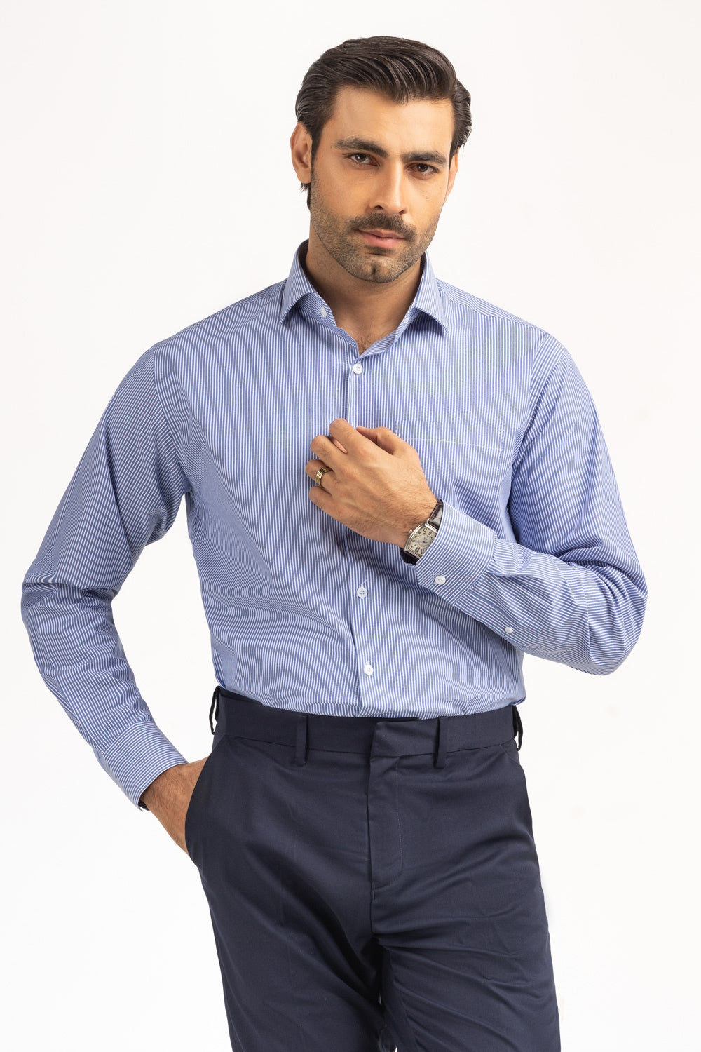 Modern Fit Dress Shirts MN-FS-STR25-062 | Salt by Ideas Modern Fit Dress Shirts MN-FS-STR25-062 | Salt by Ideas