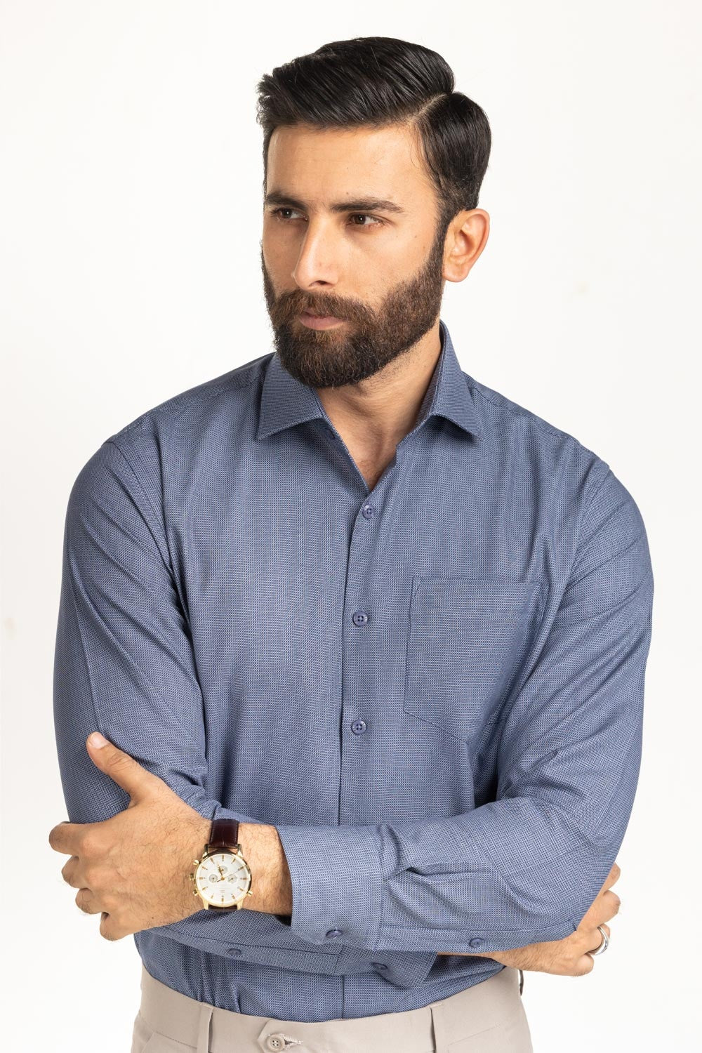 Dress Shirts Self Textured MN-FS-DP25-030