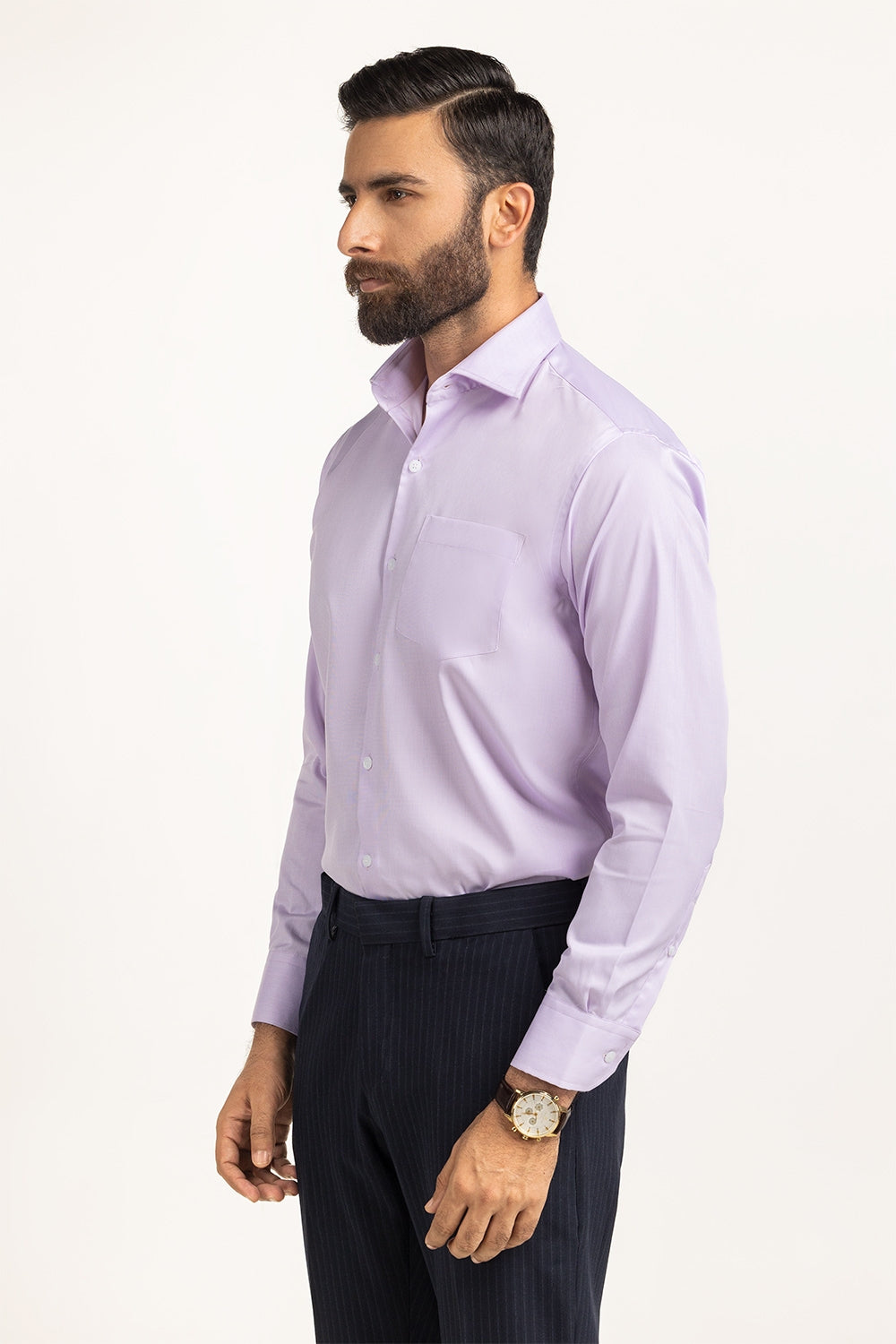 Dress Shirts Self Textured MN-FS-DP25-018