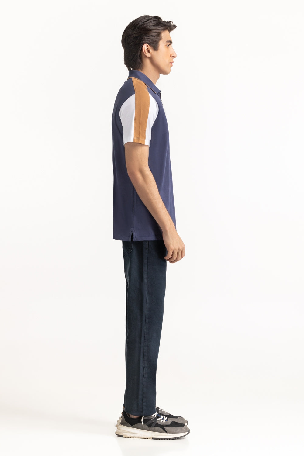 Color Block Zip Polo PS-FSHN24-253