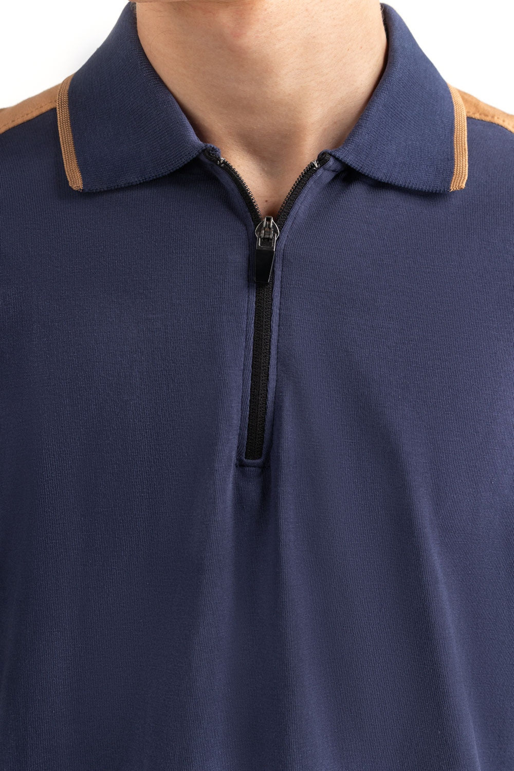 Color Block Zip Polo PS-FSHN24-253