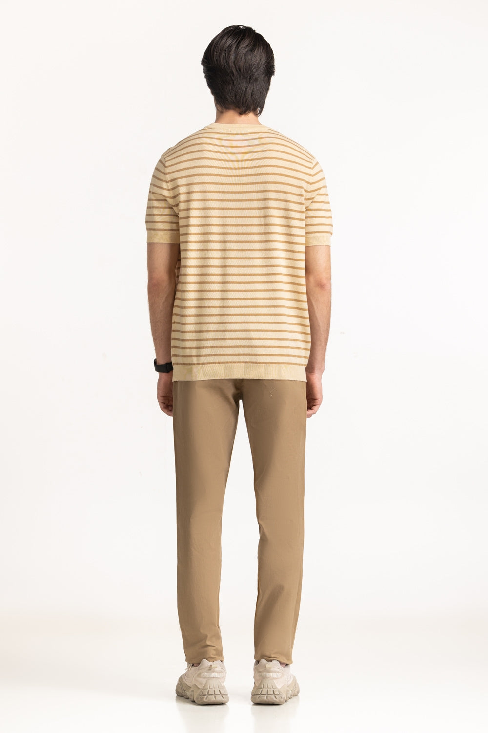 Sweater Knit Stripes T-Shirt MN-TS-SS25-200